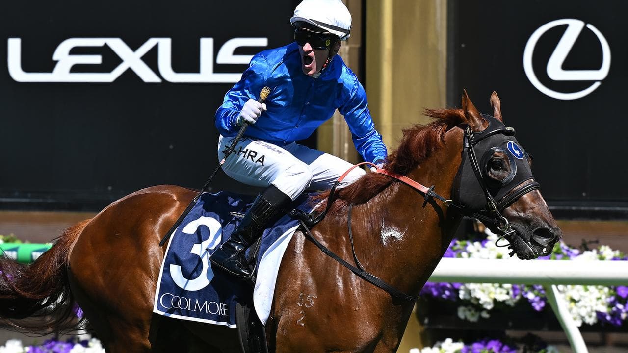 Jockey Mark Zahra roars with delight after guiding  Tentyris