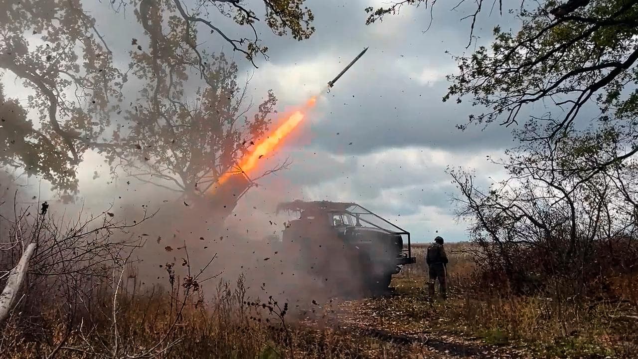 Russian rocket being fired