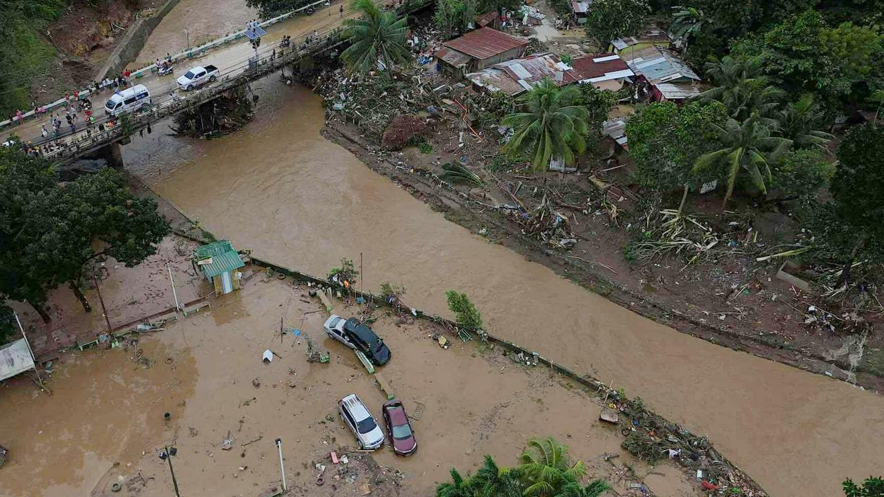 A swollen river in Cebu 