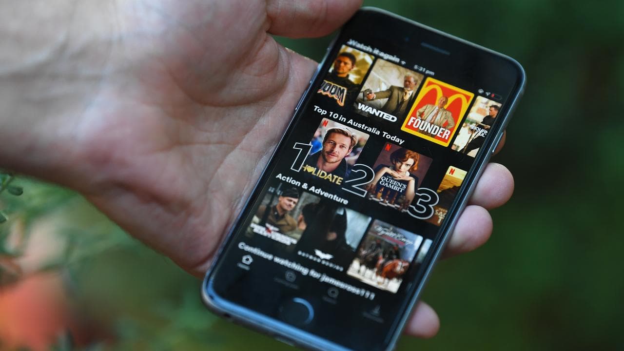 Stock image of a Netflix app on an iPhone