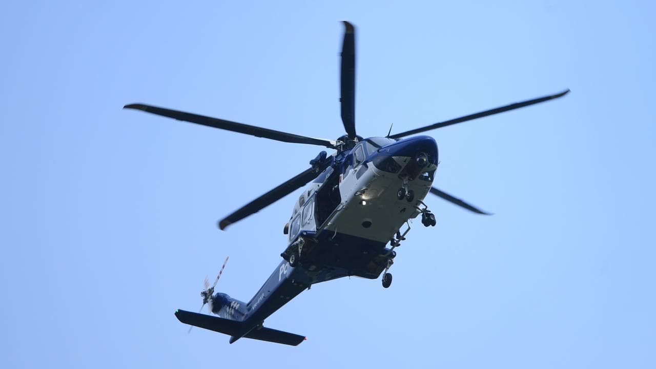 A file photo of a Victoria Police helicopter 
