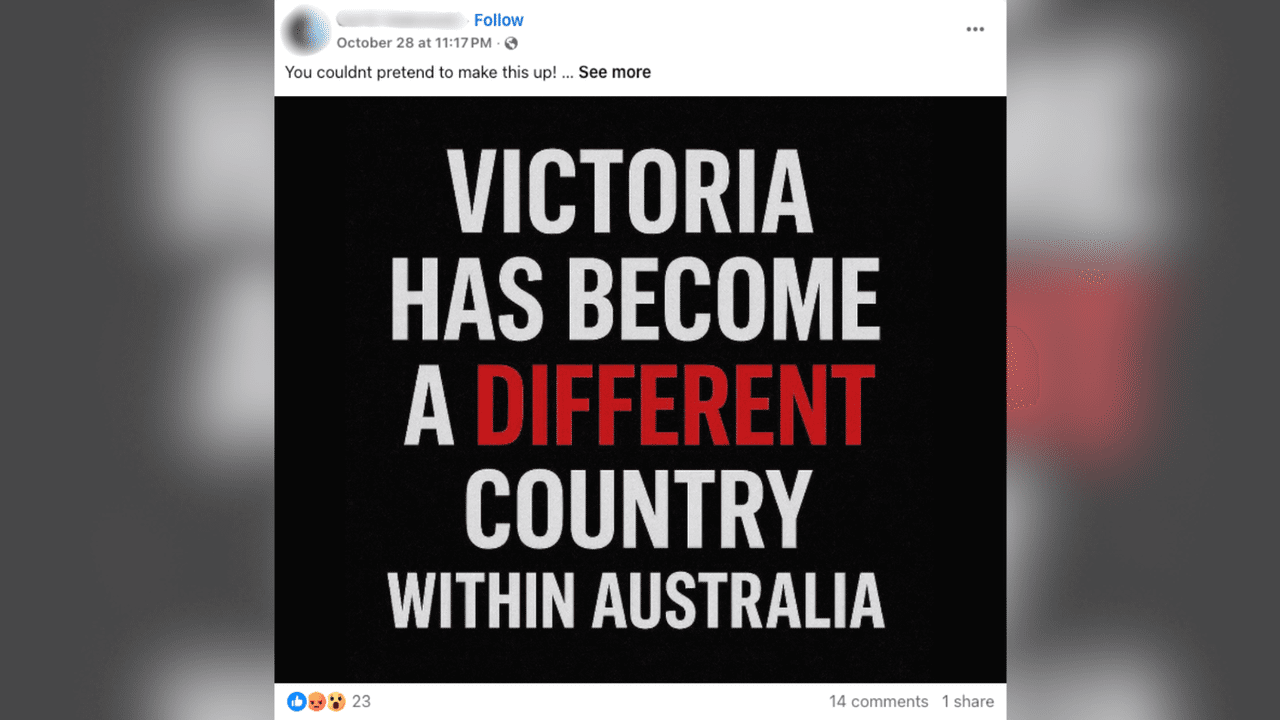 A screenshot of a Facebook post.