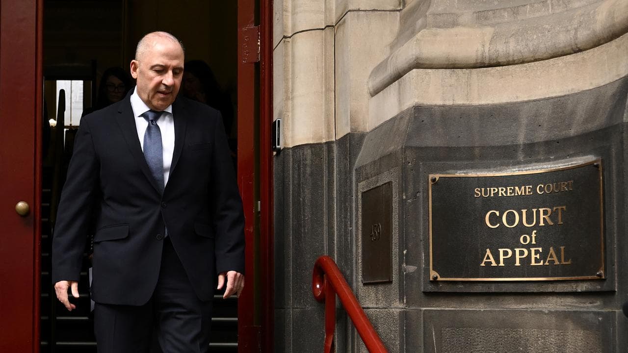 Tony Mokbel leaves the Victorian Court of Appeal (file image)