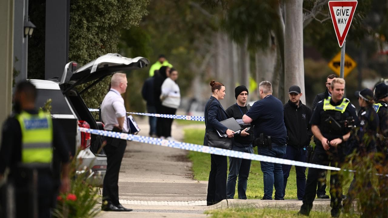 The crime scene at Wollert, in Melbourne's north.