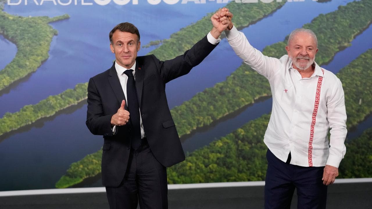 The French and Brazilian presidents