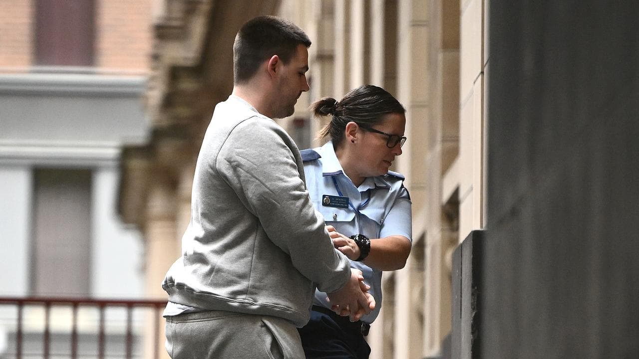 Shaun Baensch arrives at the Supreme Court