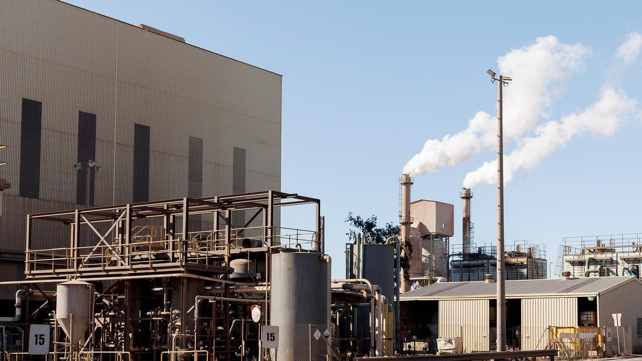 A general view of the Whyalla Steelworks in Whyalla