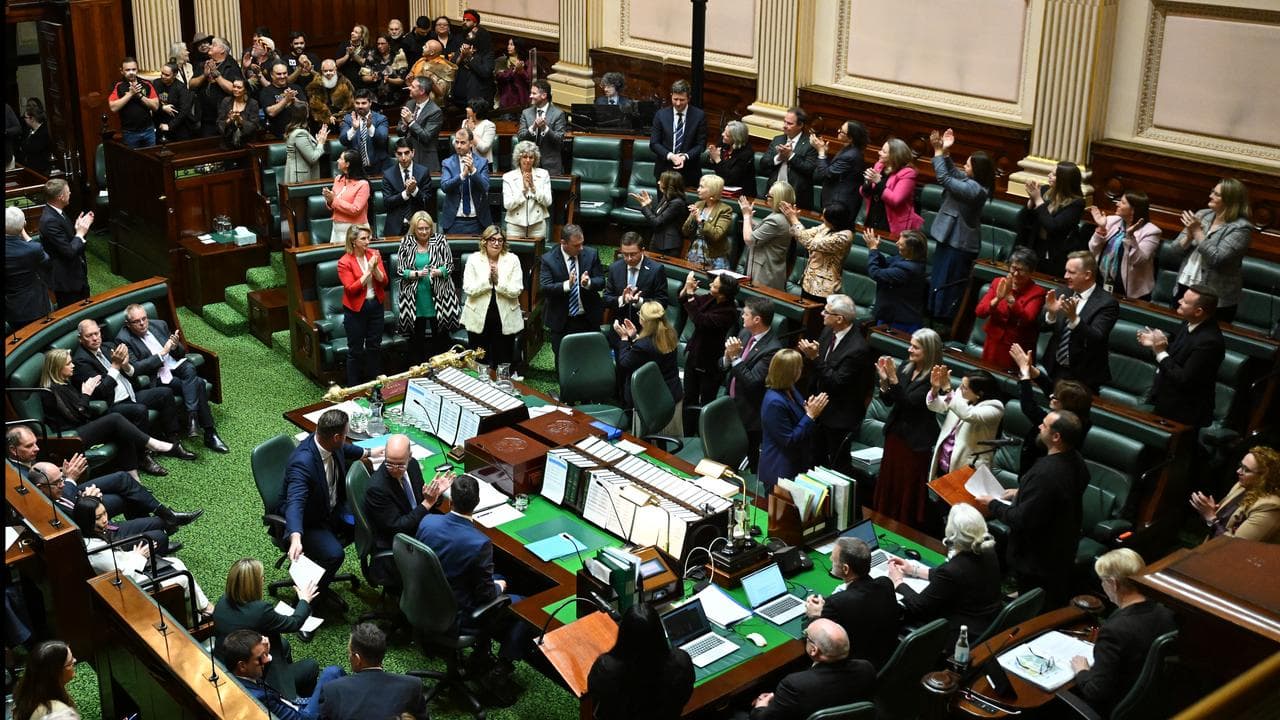 A photo of Victoria's Legislative Assembly.