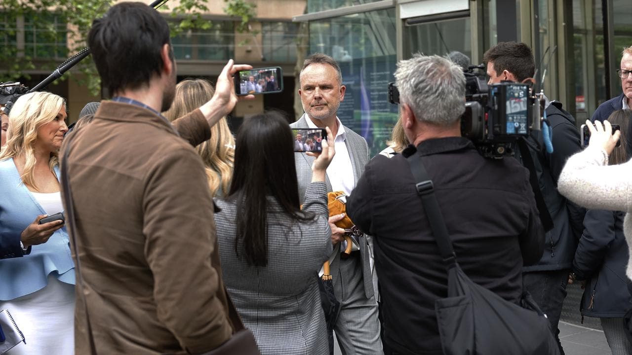 Michael Hodder, father of Elise Hodder, speaks to media