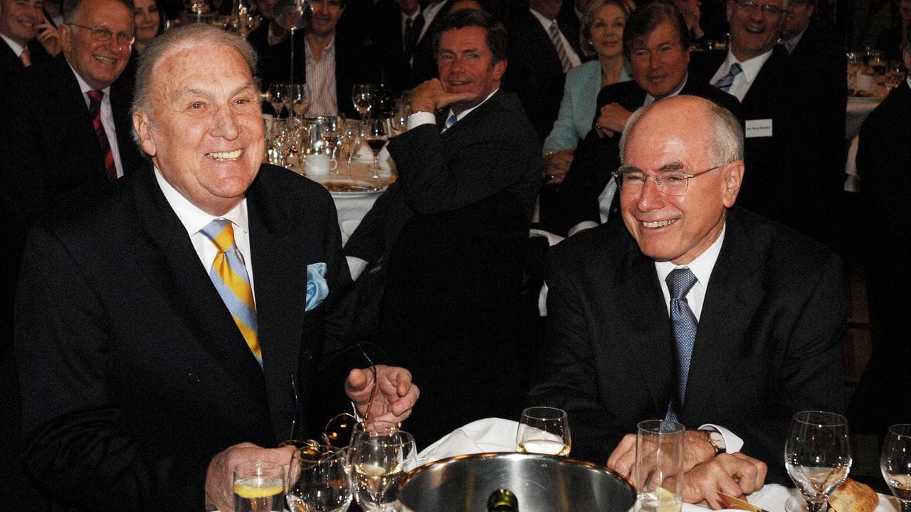 John Laws and Prime Minister John Howard at lunch in Sydney in 2007