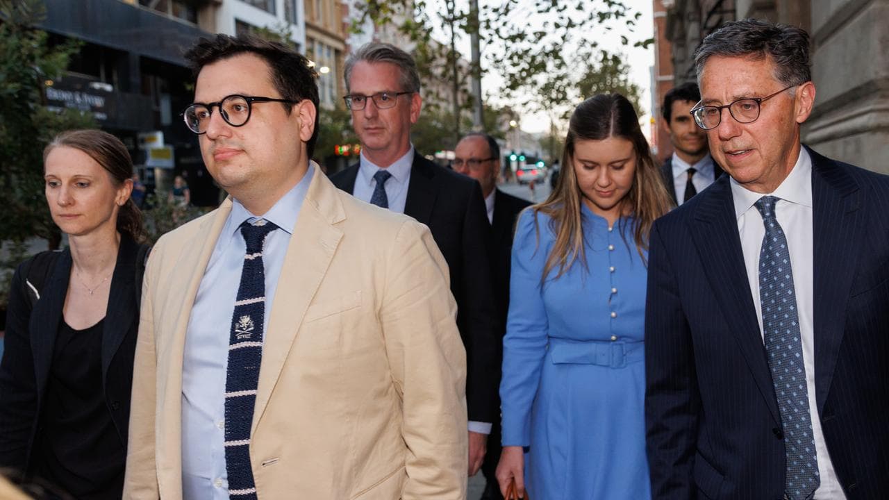 David Sharaz (left) and Brittany Higgins (file image)