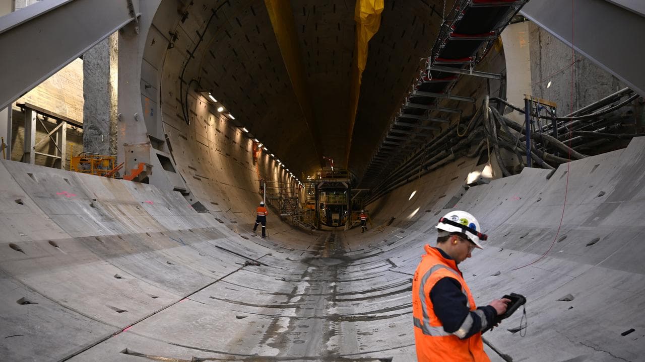 Construction work on the North East Link Project in Melbourne