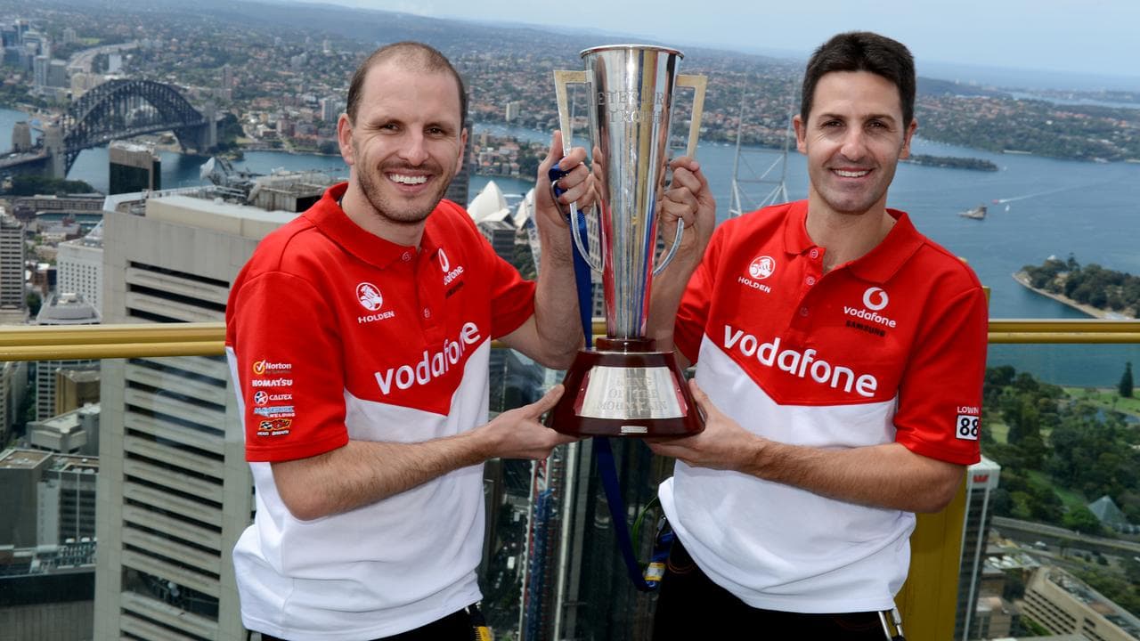 (L-R) Paul Dumbrell and Jamie Whincup.