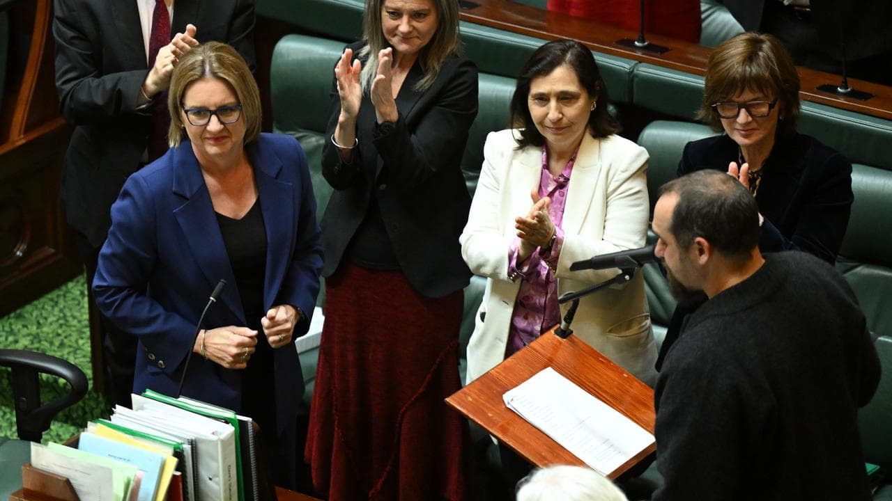 Victorian Premier Jacinta Allan and Assembly Co-Chair Rueben Berg