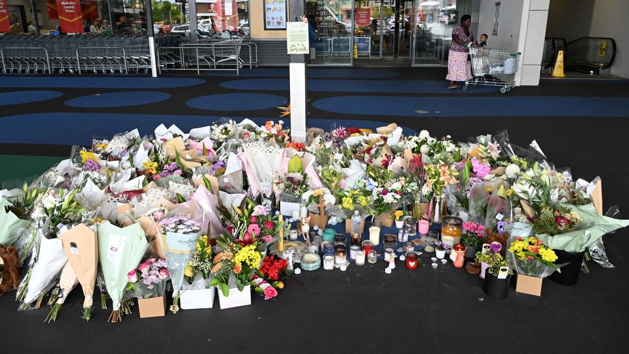Flowers at the memorial site for Vyleen White (file image)