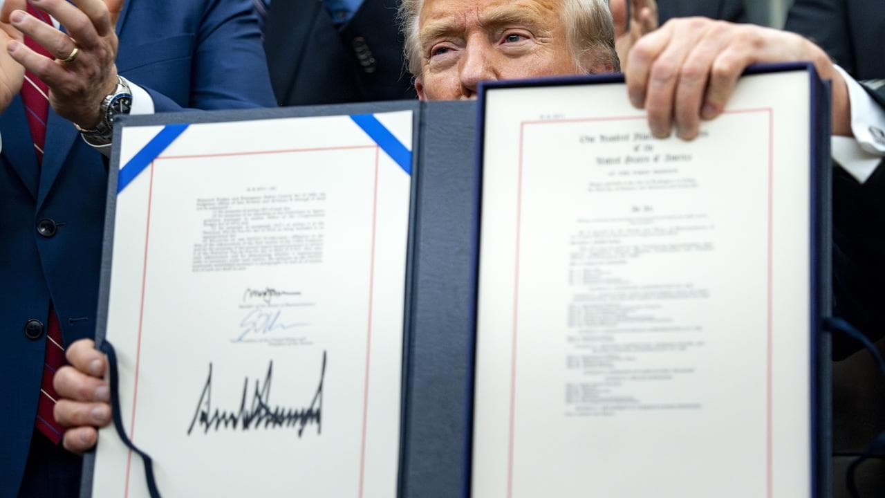 US President Trump signs funding bill