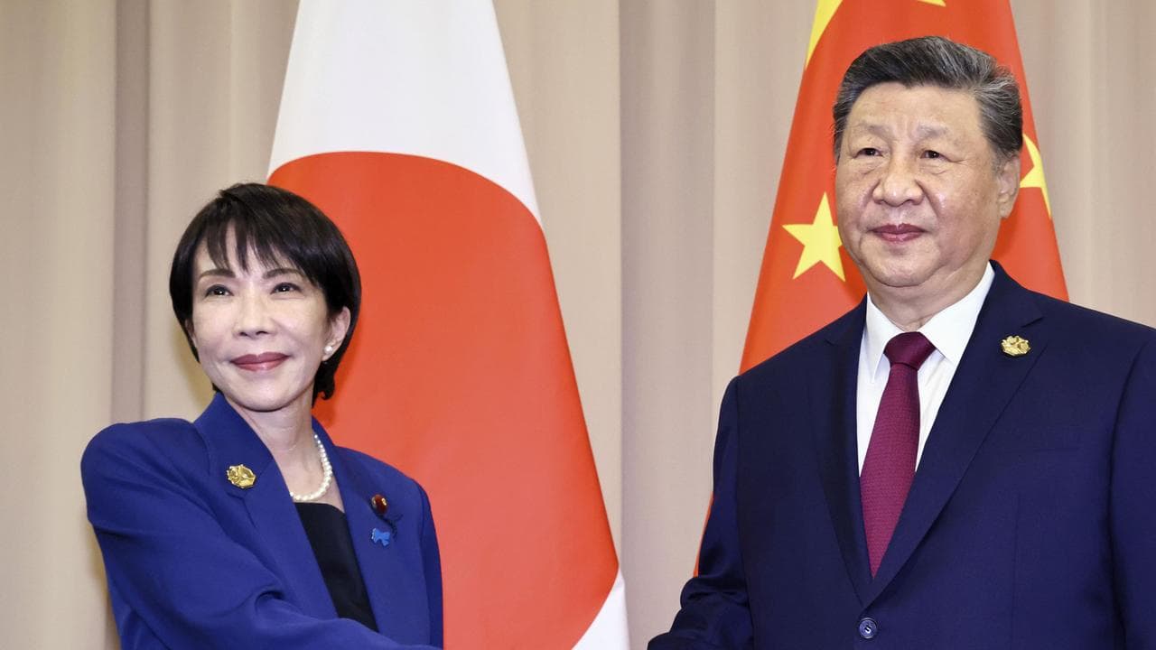 Chinese President Xi Jinping and Japanese PM Sanae Takaichi