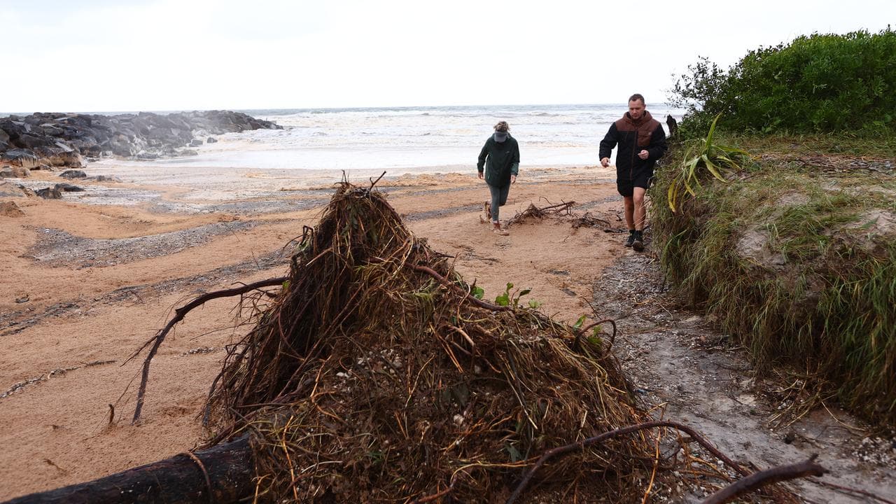 The aftermath of a storm at Pottsville Beach, northern NSW, in March