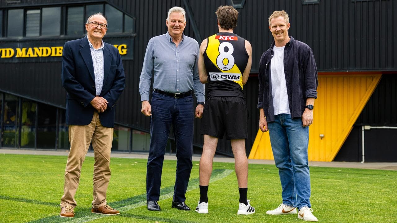 Dick Clay, Michael Roach and Jack Riewoldt and Jonty Faull.