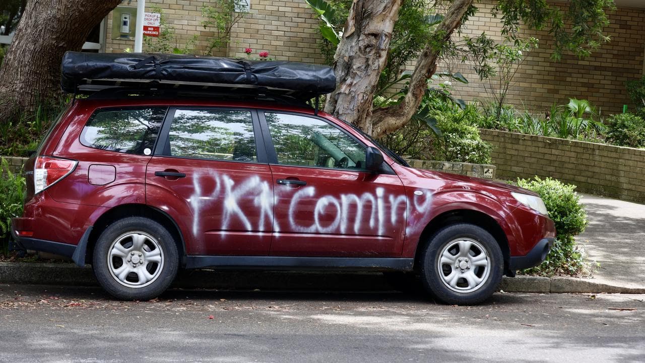 A vandalised car on Wellington Street in Woollahra (file)