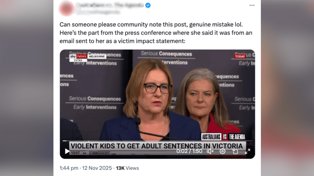 A screenshot of an X post.