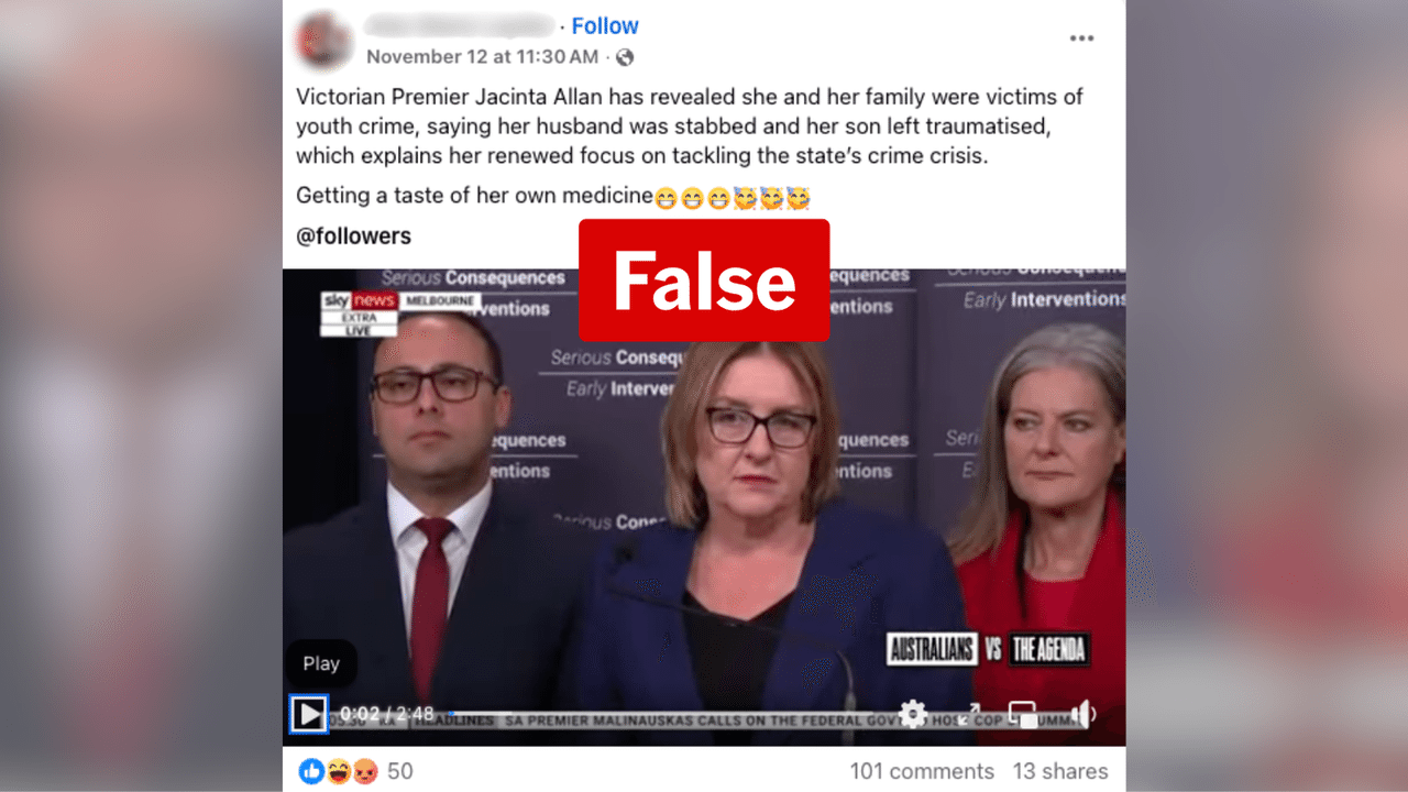 A screenshot of a Facebook post.