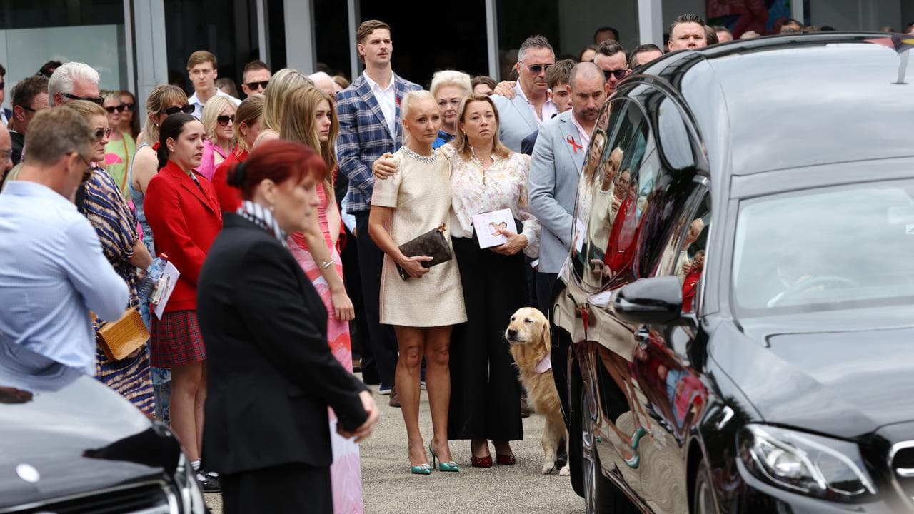 Michelle and Mark Jones at Bianca's funeral