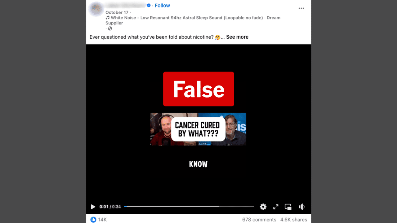 A screenshot of a Facebook post.