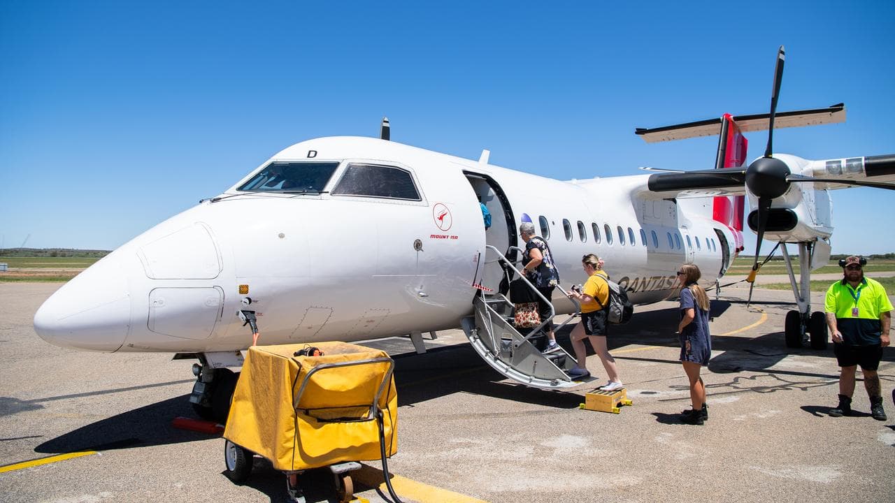A file photo of a QantasLink plane 