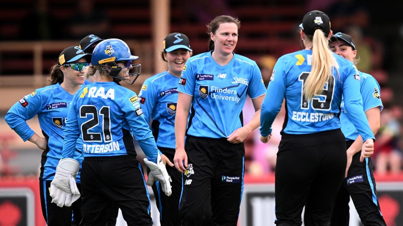 Celebrating Adelaide Strikers players.