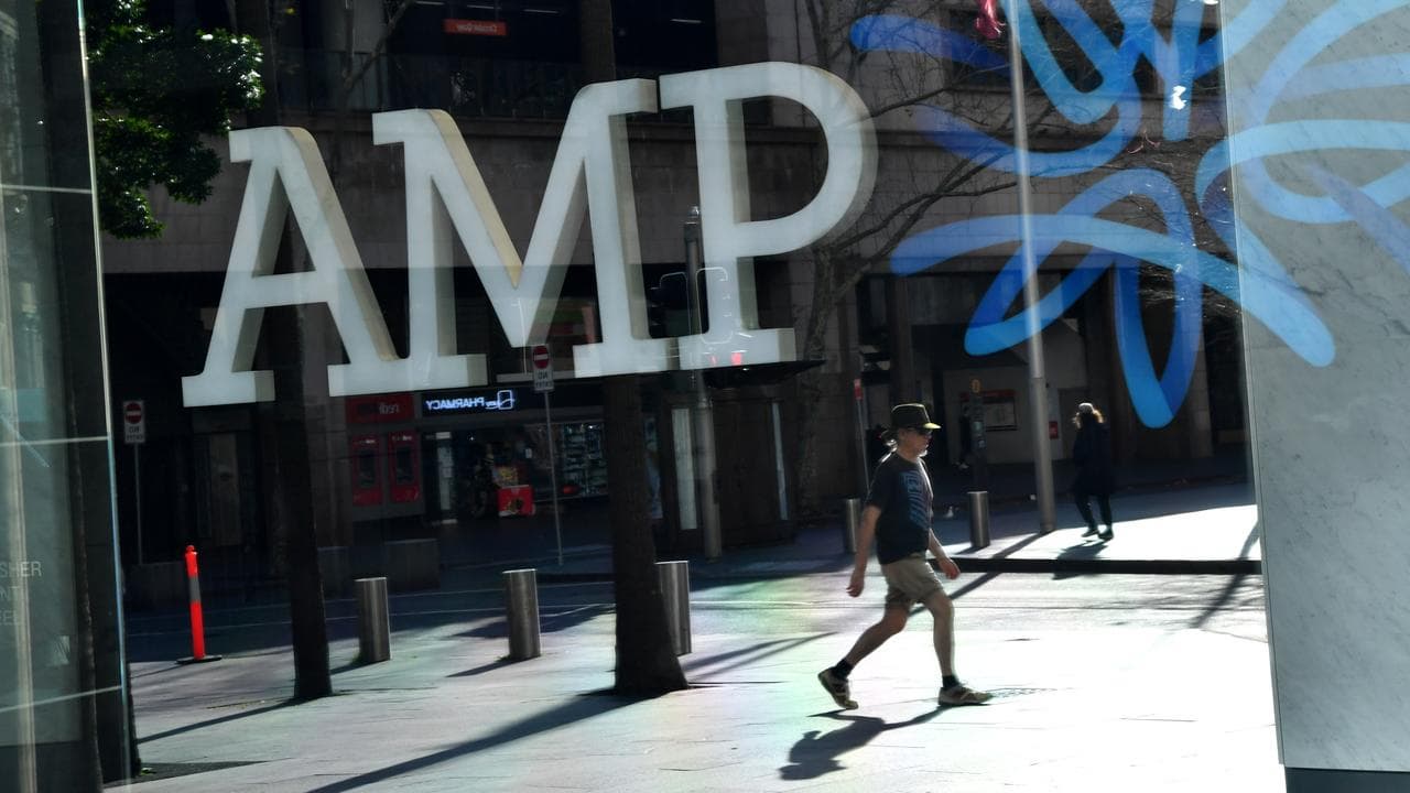 Signage at the AMP building in Sydney (file image)