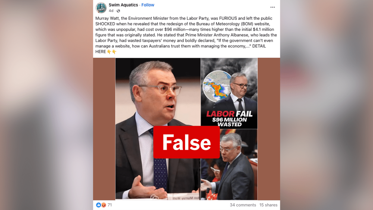 A screenshot of a Facebook post.