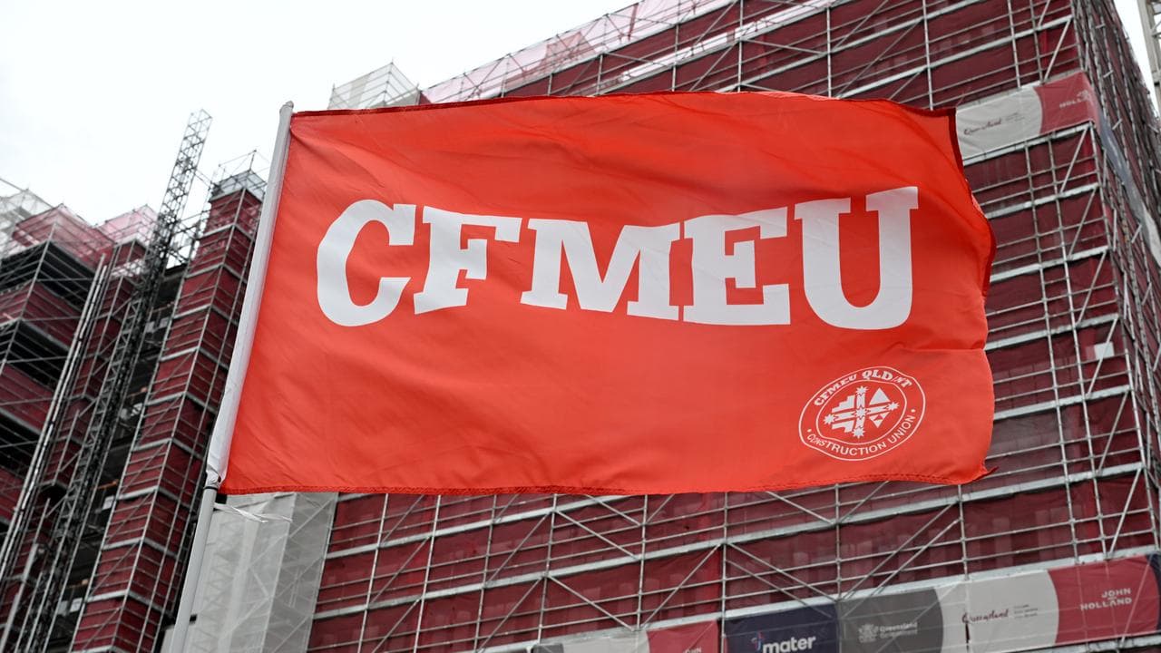A CFMEU flag (file image)