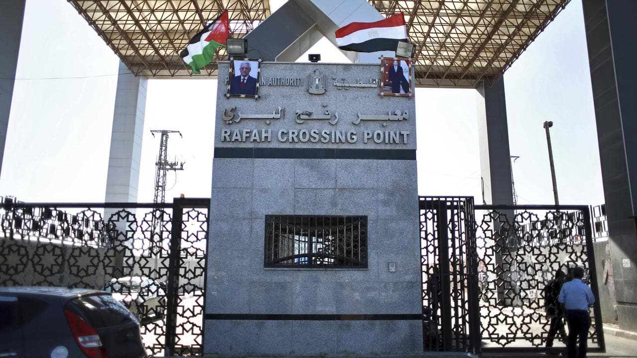 The Rafah crossing border with Egypt