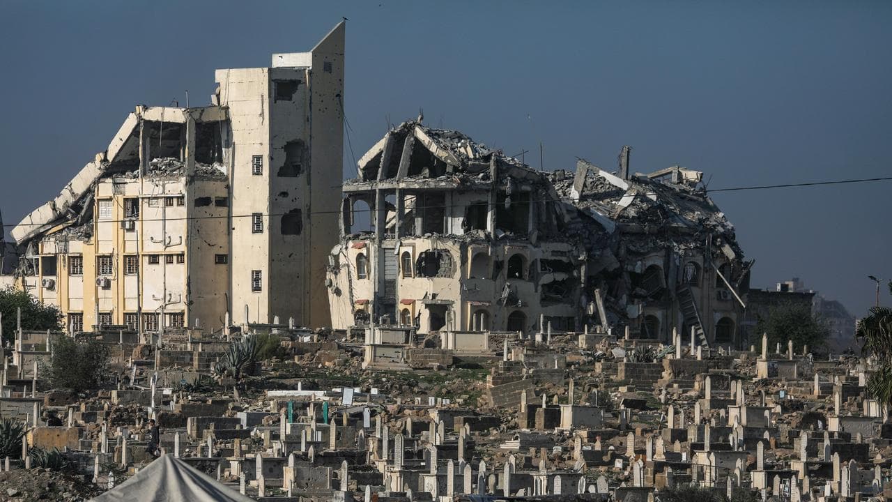 Displaced Palestinians in Gaza City