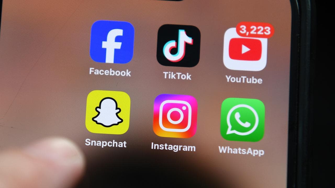 Stock images of social media apps