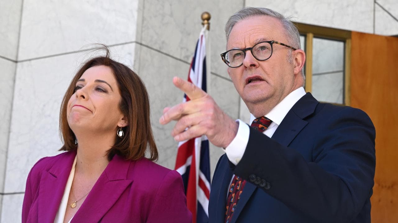 Anika Wells and Anthony Albanese