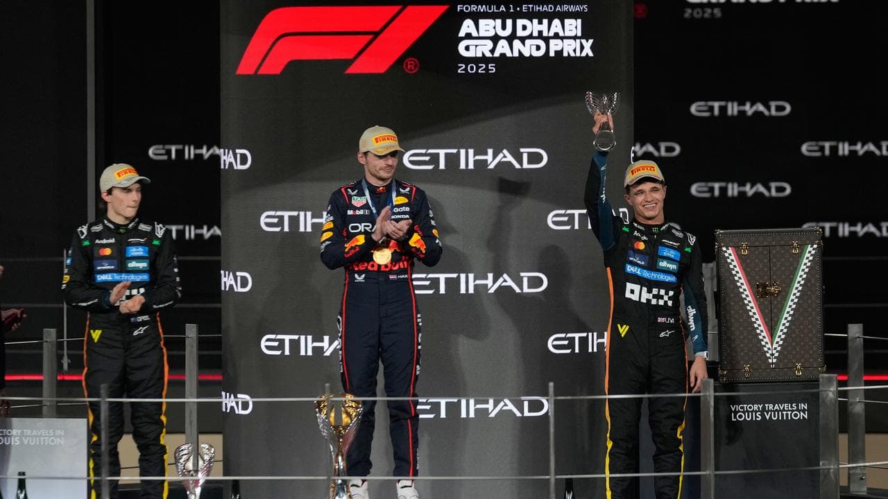 Piastri, Verstappen and Norris in Abu Dhabi