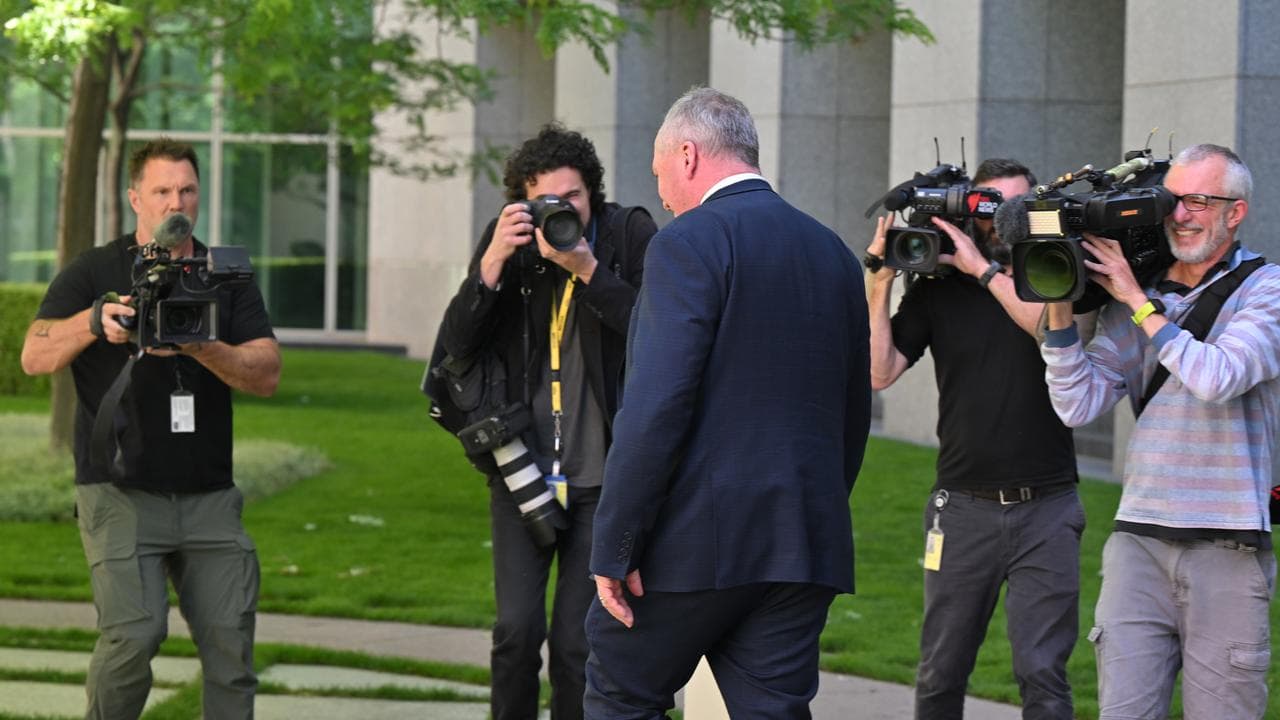 Joyce leaves a press conference