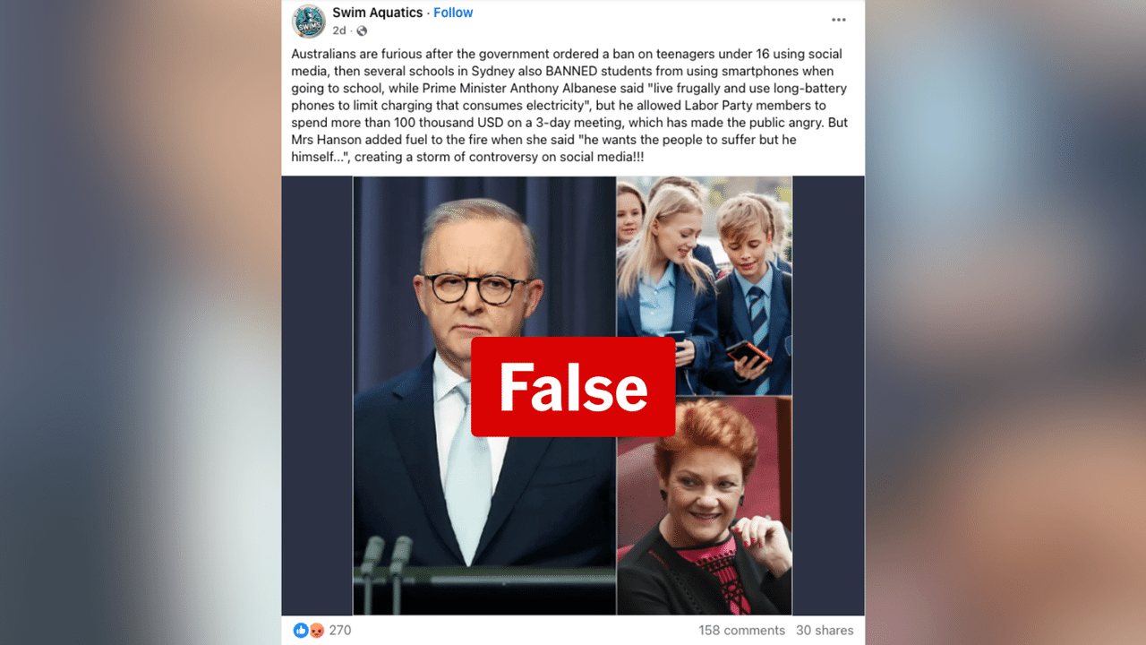 A screenshot of a Facebook post.