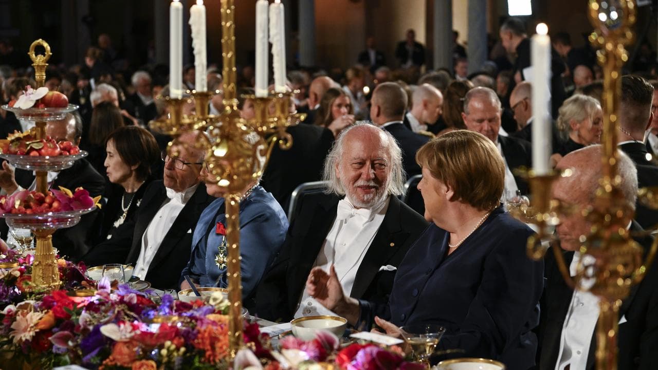 Guests at a banquet after the Nobel Prize awards in Stockholm.
