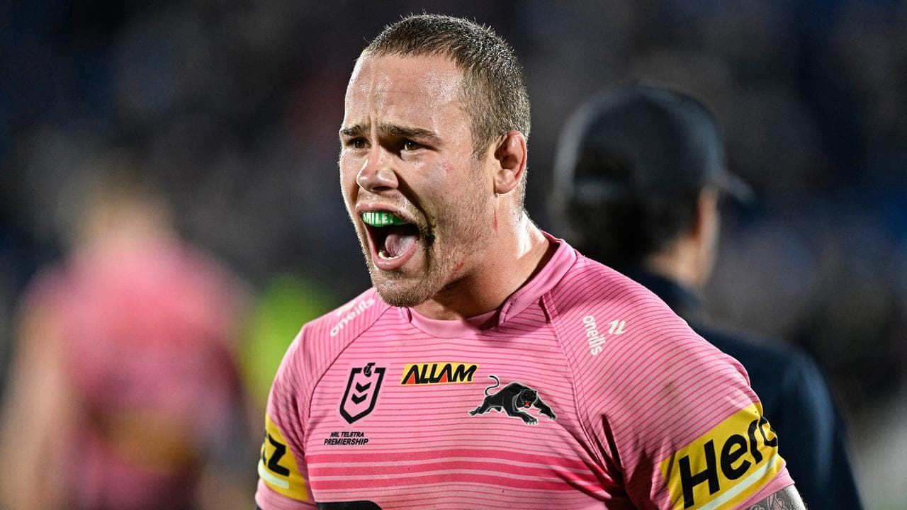 Liam Henry of the Panthers celebrates t