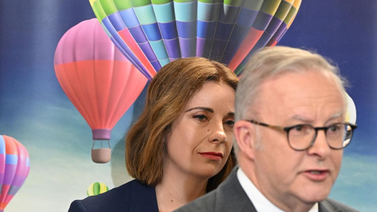 Anika Wells and Anthony Albanese