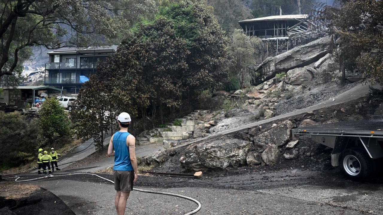 A bushfire destroys homes NSW's Central Coast (file image)