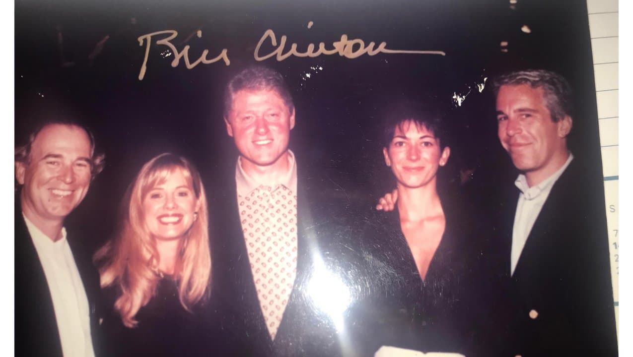 former President Bill Clinton, Ghislaine Maxwell and Jeffrey Epstein,