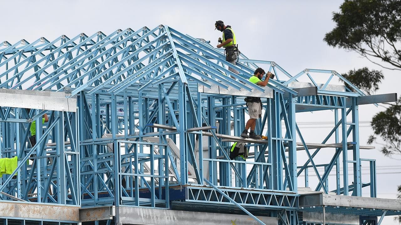 Construction workers in Kellyville, Sydney