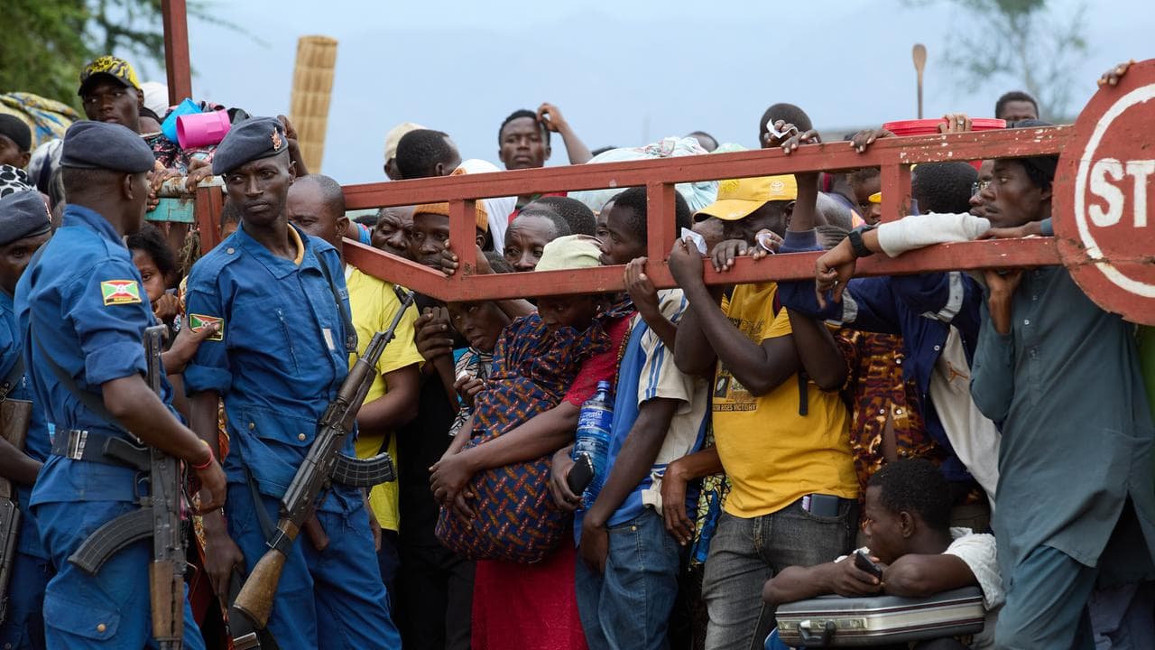 Internally displaced people fleeing fighting in Congo's South