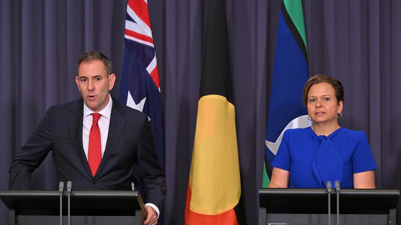 Treasurer Jim Chalmers and Michelle Rowland