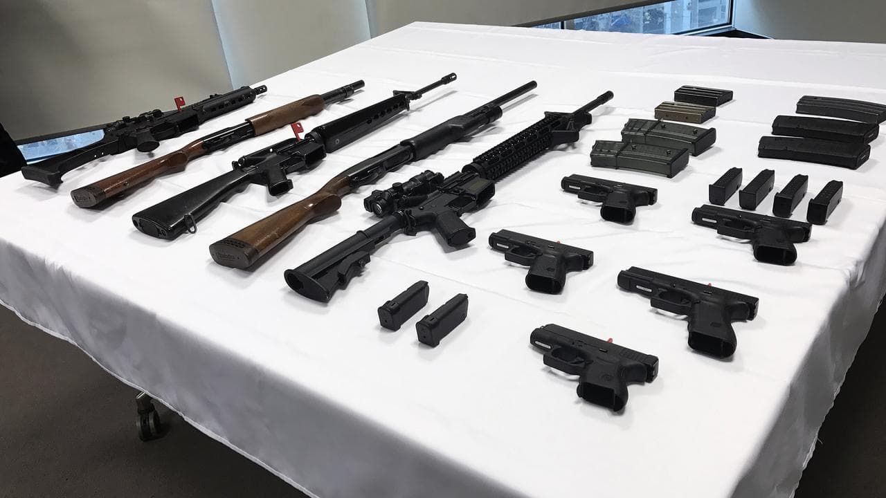 An array of guns (file image)