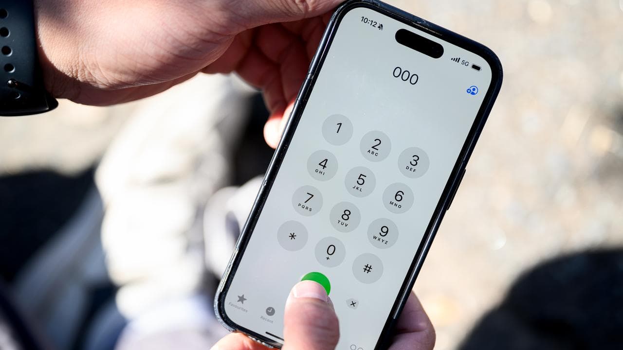 Emergency call number triple zero seen on an phone (file image)